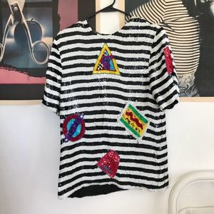 Vintage dress shirt made of sequins